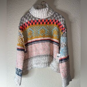 Anthropologie Pilcro Chunky Slouchy Boxy Turtleneck Sweater